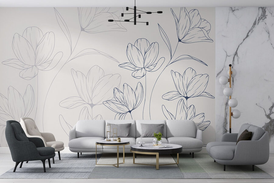Disegno di fiori su sfondo bianco