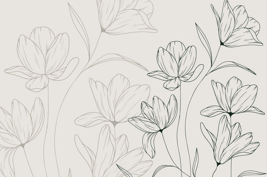 Disegno di fiori su sfondo bianco
