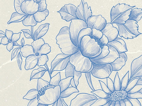 Disegno di fiori e foglie Disegno di fiori e foglie