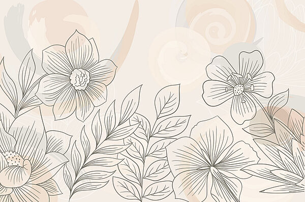 Disegno di fiori e foglie Disegno di fiori e foglie