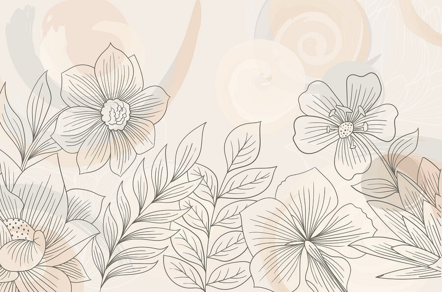 Disegno di fiori e foglie Disegno di fiori e foglie