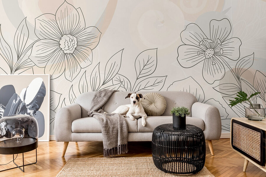 Disegno di fiori e foglie Disegno di fiori e foglie