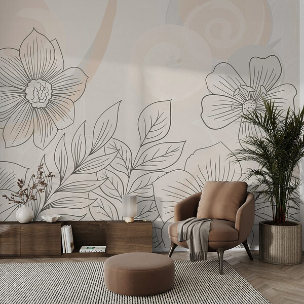 Disegno di fiori e foglie Disegno di fiori e foglie