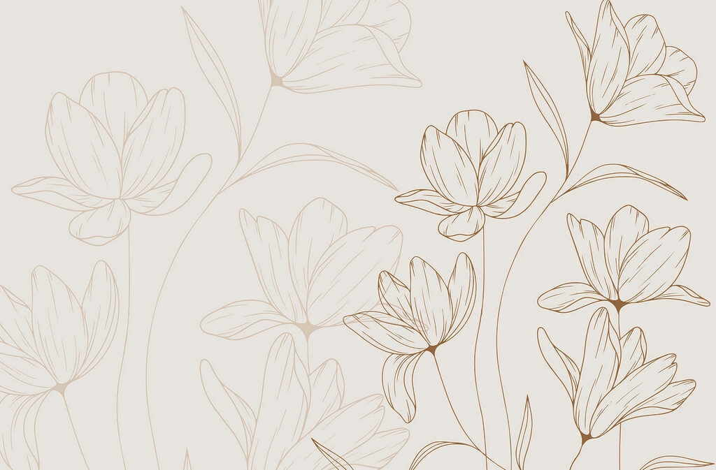 Disegno di fiori su sfondo bianco Disegno di fiori su sfondo bianco