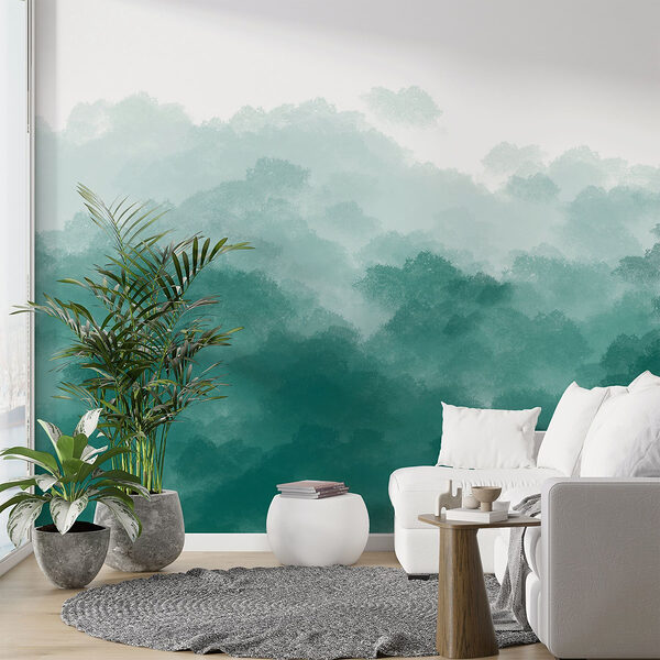 Cielo verde e bianco nebbioso Cielo verde e bianco nebbioso