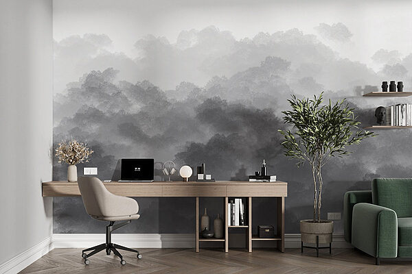 Immagine in bianco e nero di nuvole Immagine in bianco e nero di nuvole