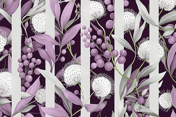 Motivo floreale viola e bianco Motivo floreale viola e bianco