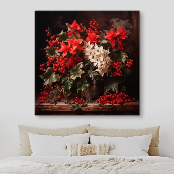 Quadri Dipinto di fiori e bacche (COD: s41272) Quadri Quadri Dipinto di fiori e bacche (COD: s41272)