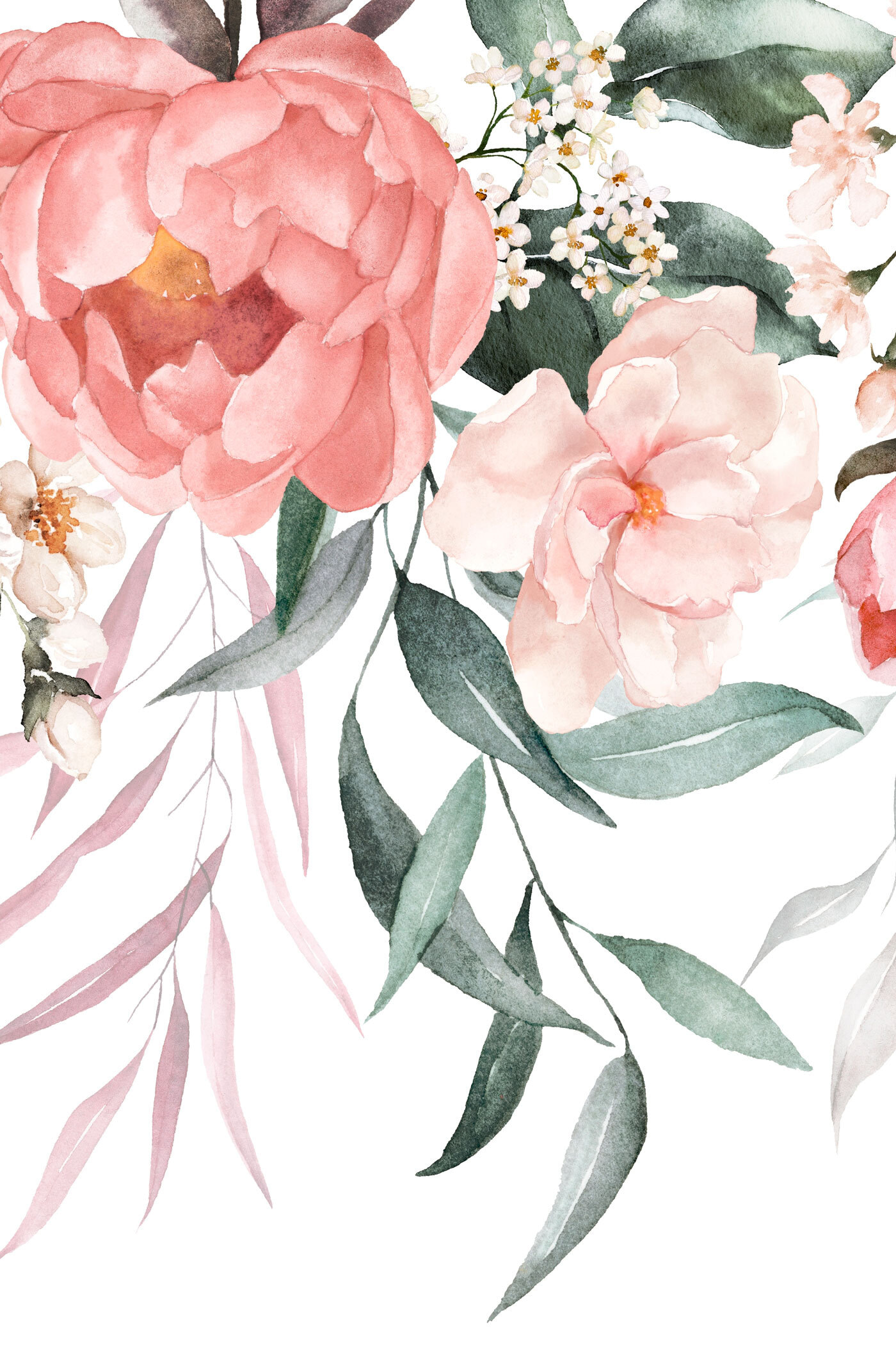 Soft Pastels Dance in Watercolor