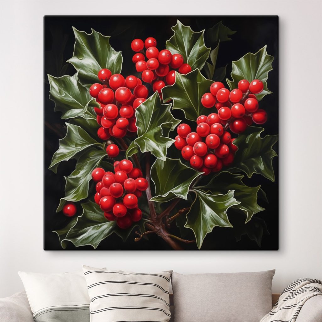 Vibrant berries nestled among leaves Vibrant berries nestled among leaves