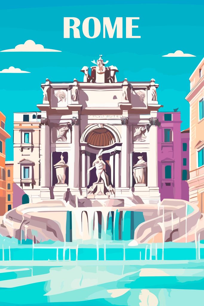 Statue in front of a fountain Statue in front of a fountain