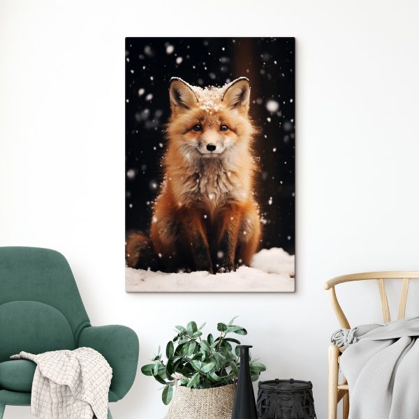 Fox with snow on its head Fox with snow on its head