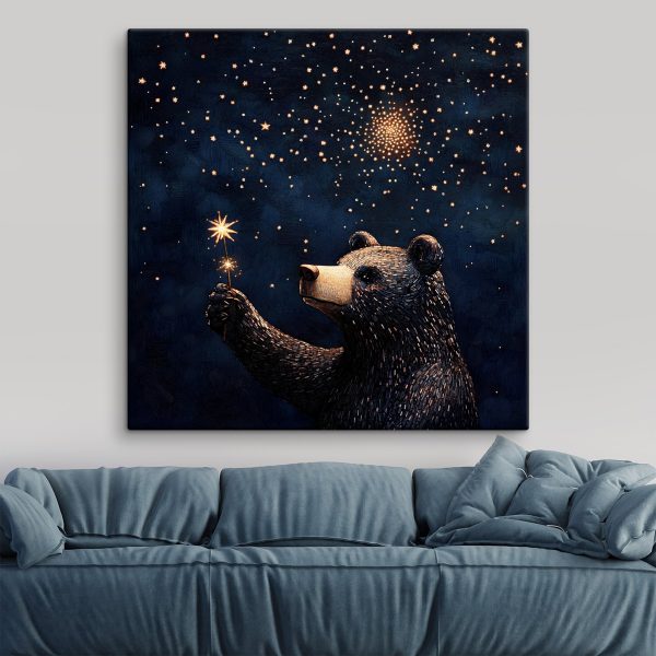 Bear holding a sparkler