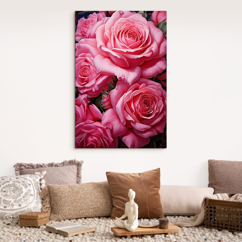 Group of pink roses