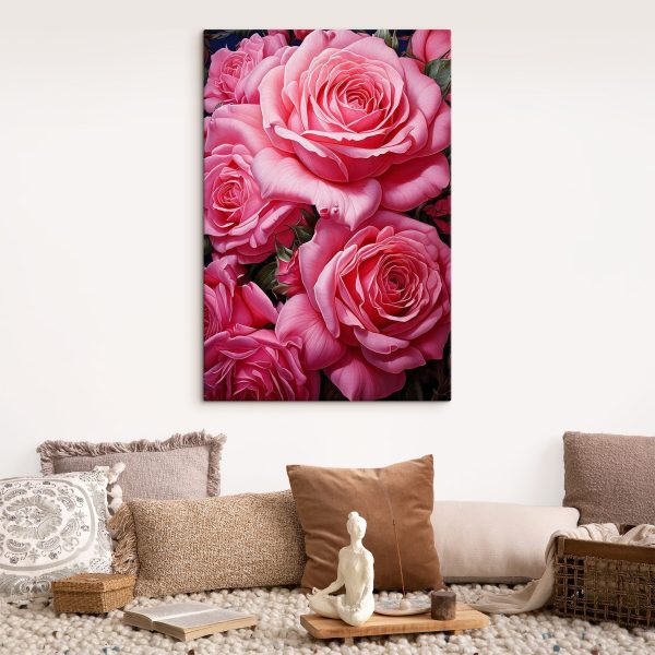 Group of pink roses