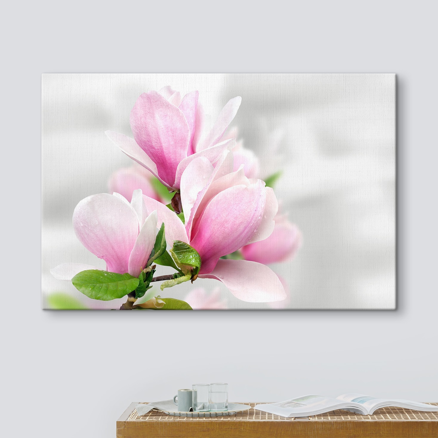 Pink Magnolia Blossoms in Bloom
