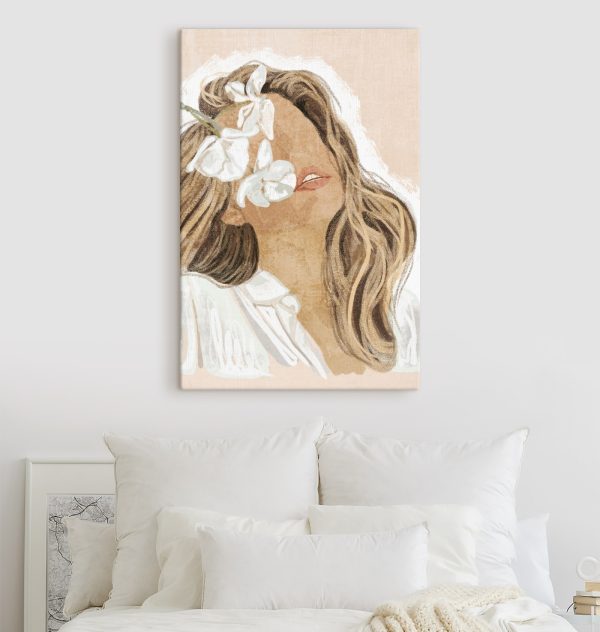 Woman with flowers in her hair Woman with flowers in her hair