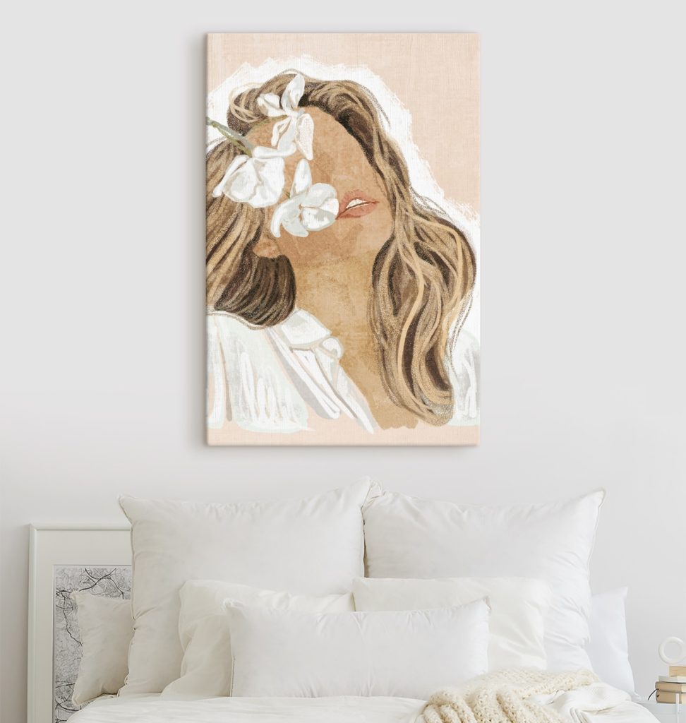 Woman with flowers in her hair Woman with flowers in her hair
