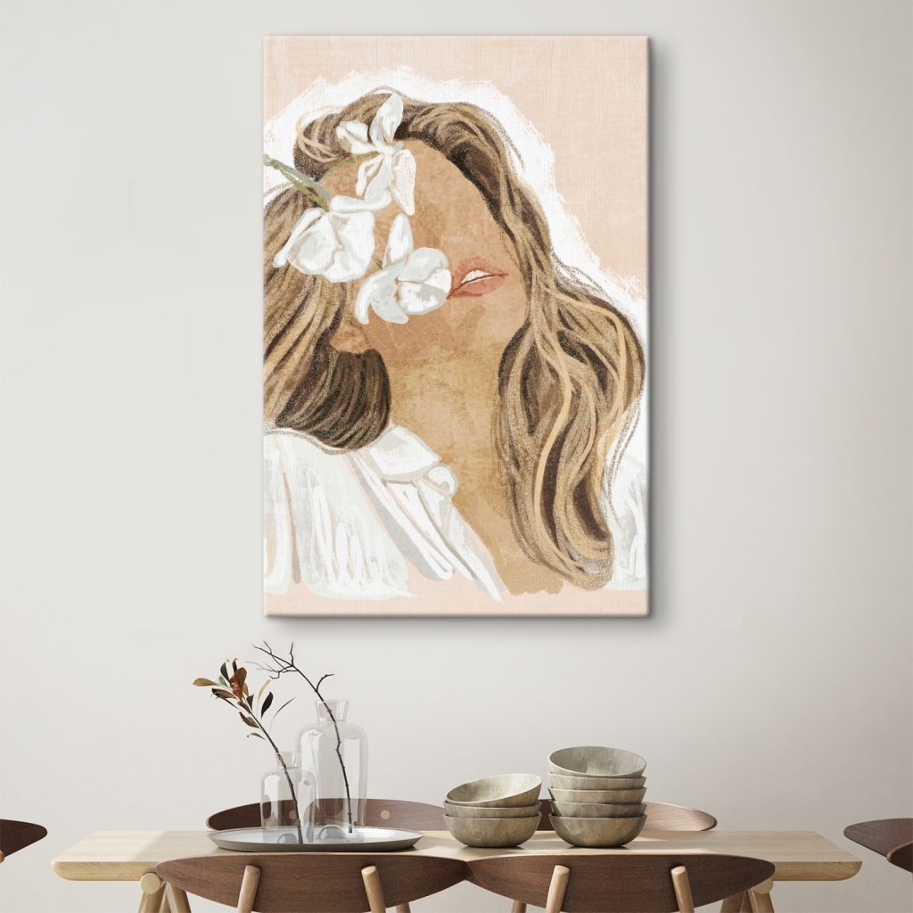 Woman with flowers in her hair Woman with flowers in her hair
