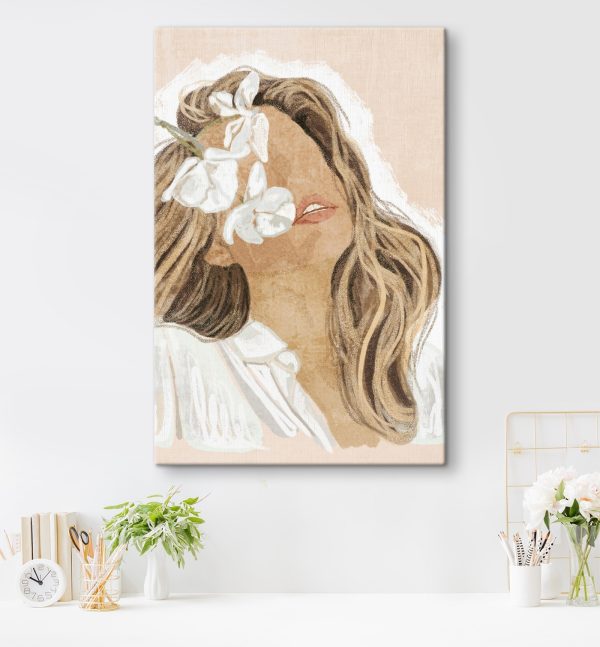 Woman with flowers in her hair Woman with flowers in her hair
