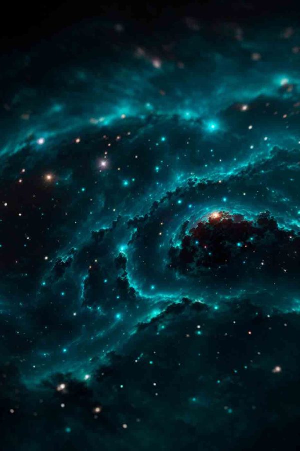 Galaxy in space with stars Galaxy in space with stars