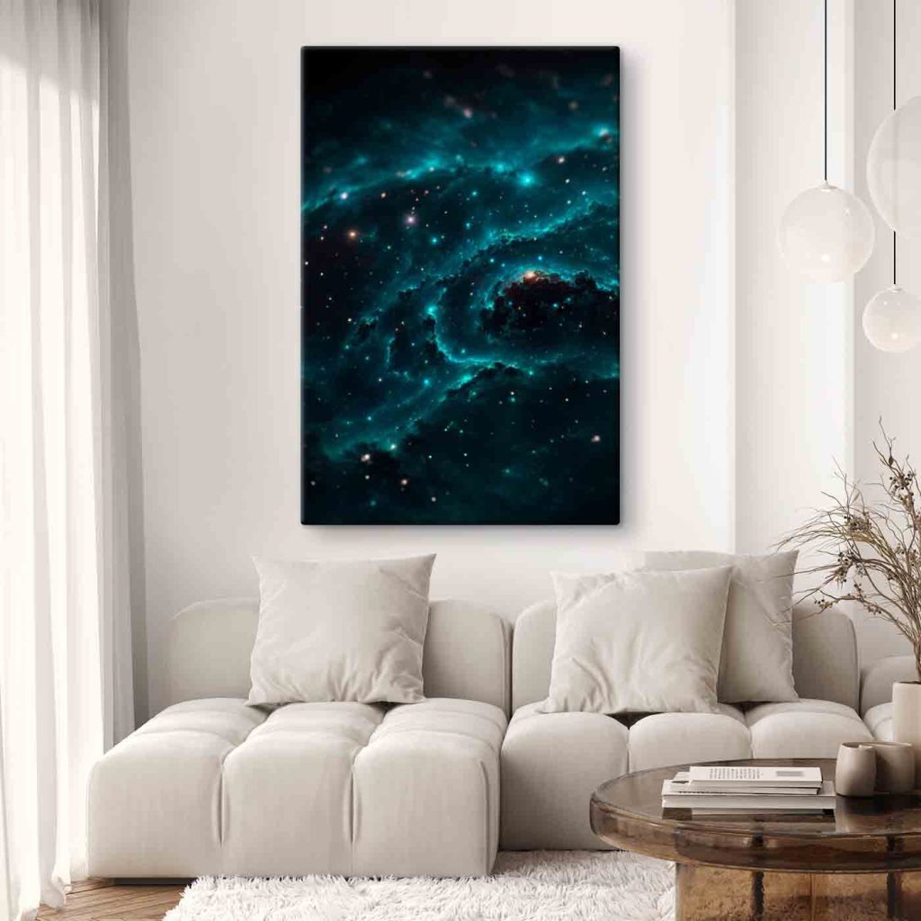 Galaxy in space with stars Galaxy in space with stars