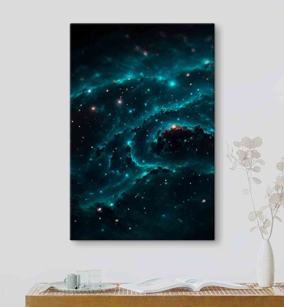 Galaxy in space with stars Galaxy in space with stars