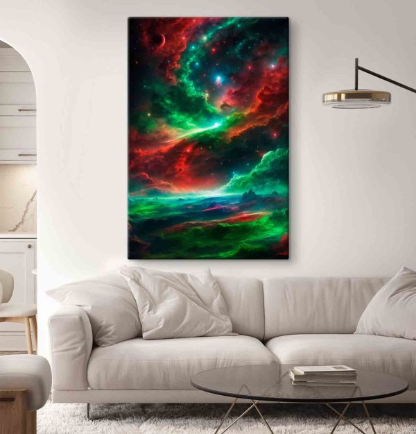 Colorful clouds and stars in the sky Colorful clouds and stars in the sky
