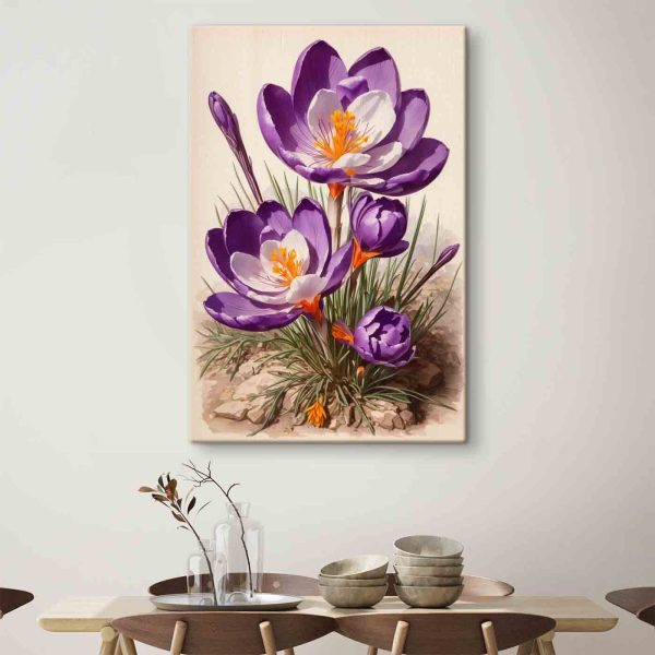 Quadri Quadri Fiore viola e bianco (COD: s35837)