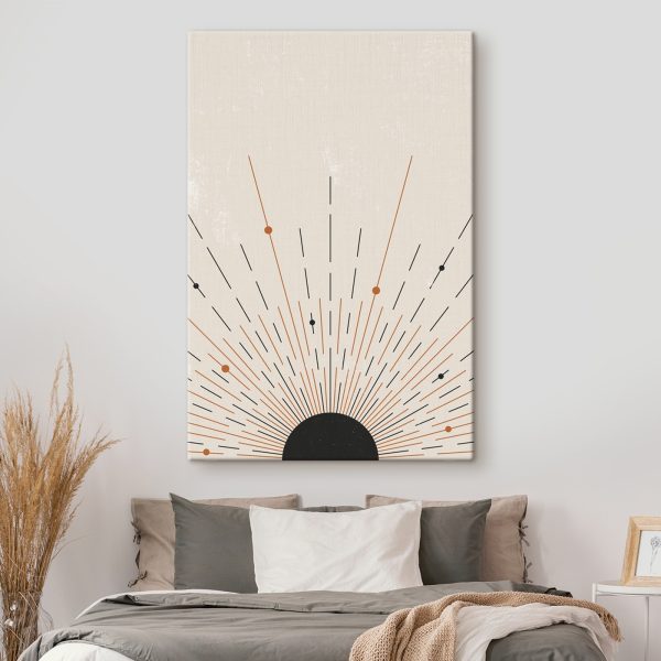 Sunburst with lines and dots