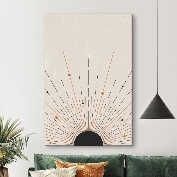 Sunburst with lines and dots