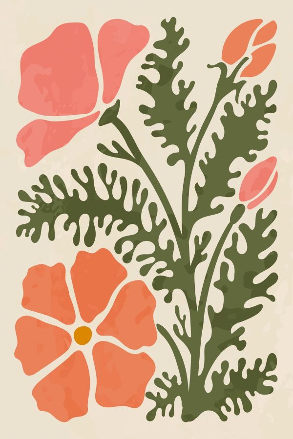 Blooms in Coral Harmony Blooms in Coral Harmony