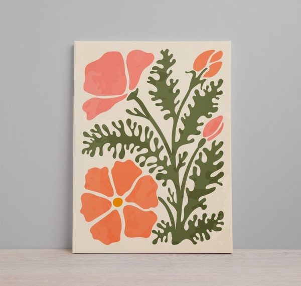 Quadri Quadri Fiori in "Coral Harmony" (COD: s35881)