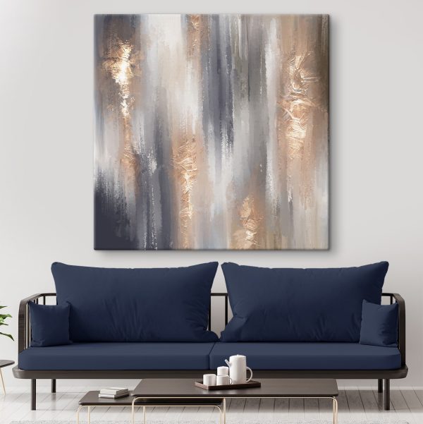 Metallic strokes meet muted tones