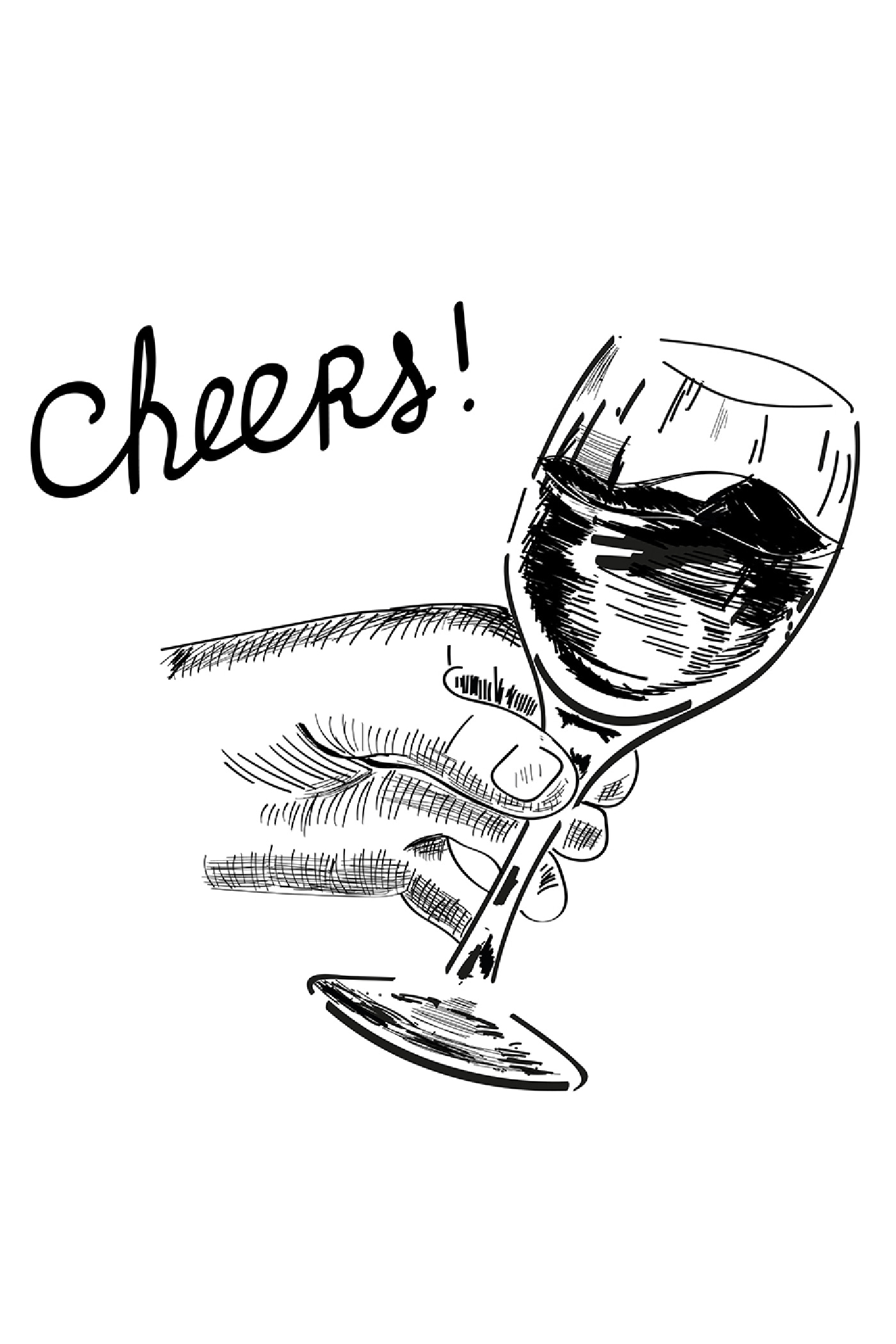 Hand holding a glass of wine Hand holding a glass of wine
