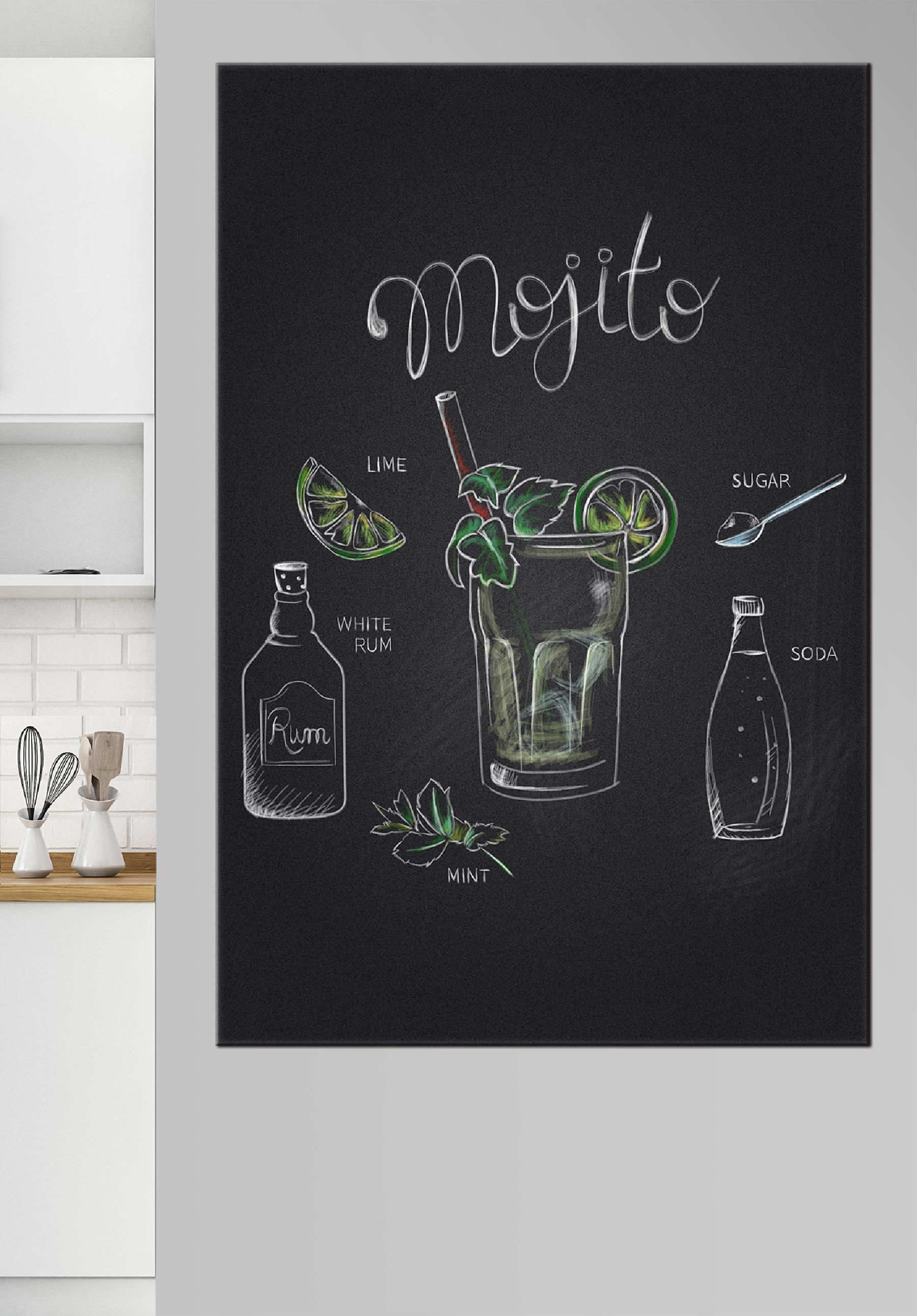 Chalk drawing of a drink Chalk drawing of a drink