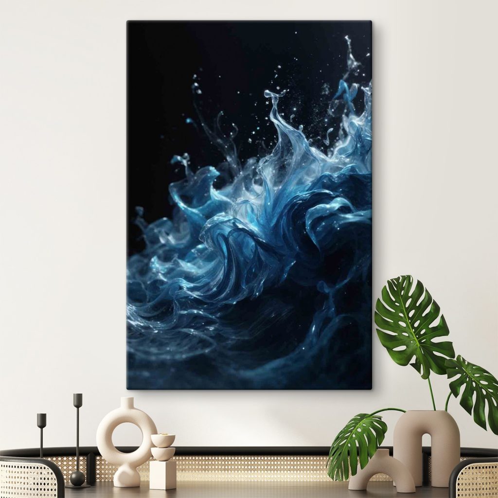 Blue liquid in the water Blue liquid in the water