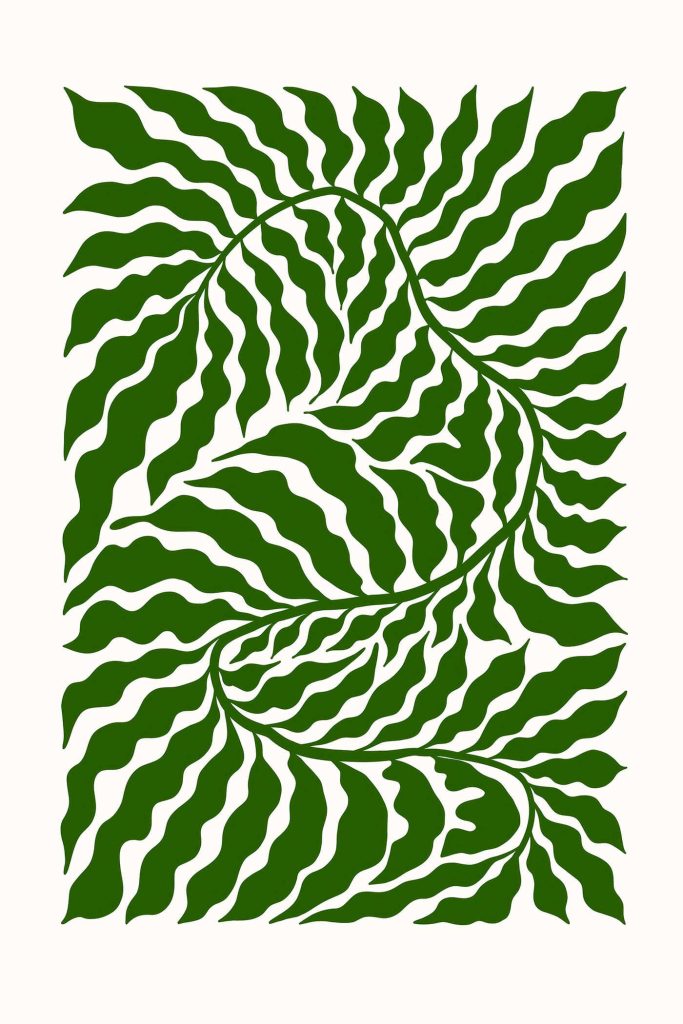 Green and white pattern