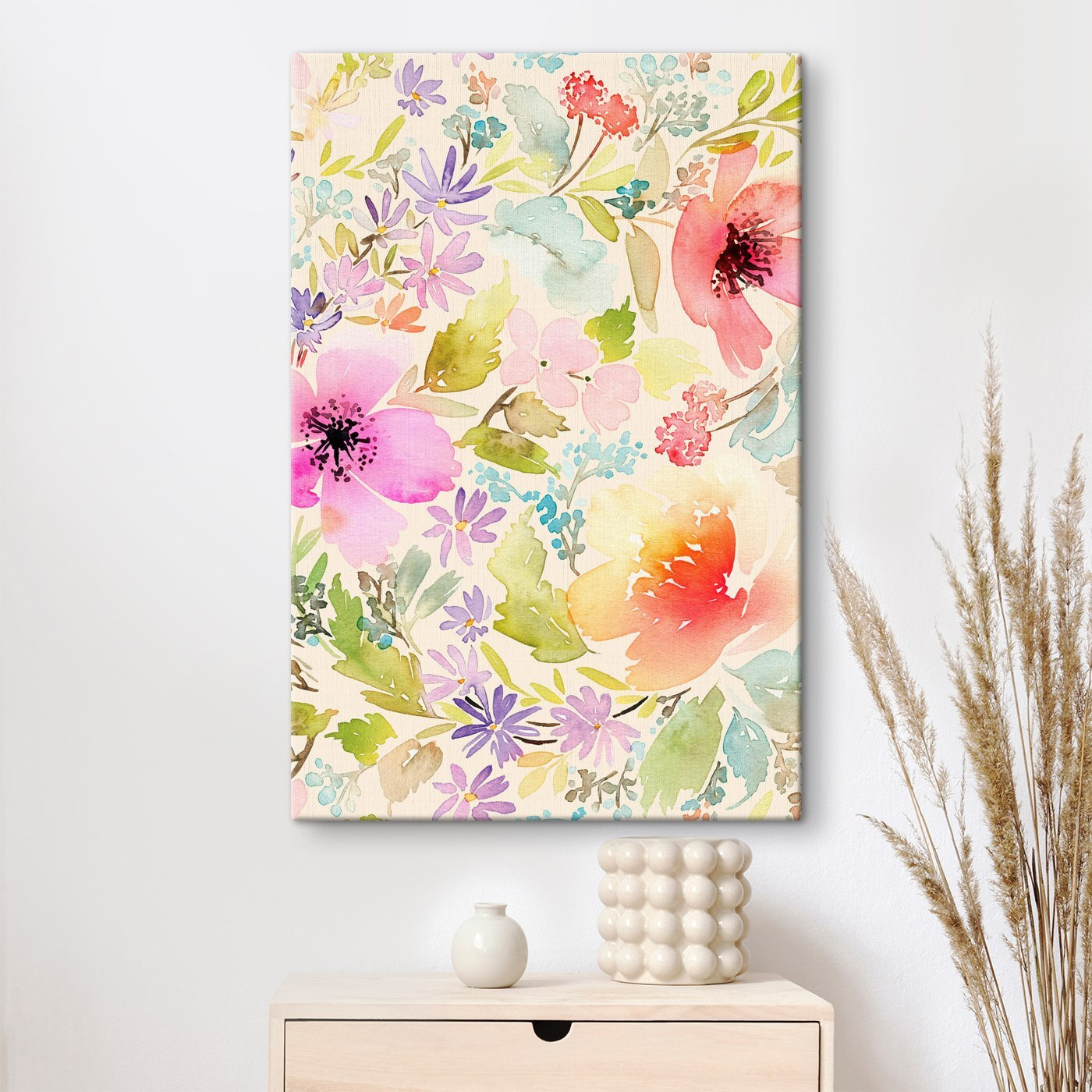 Watercolor painting of flowers