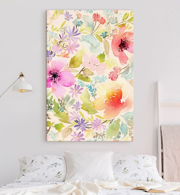 Watercolor painting of flowers