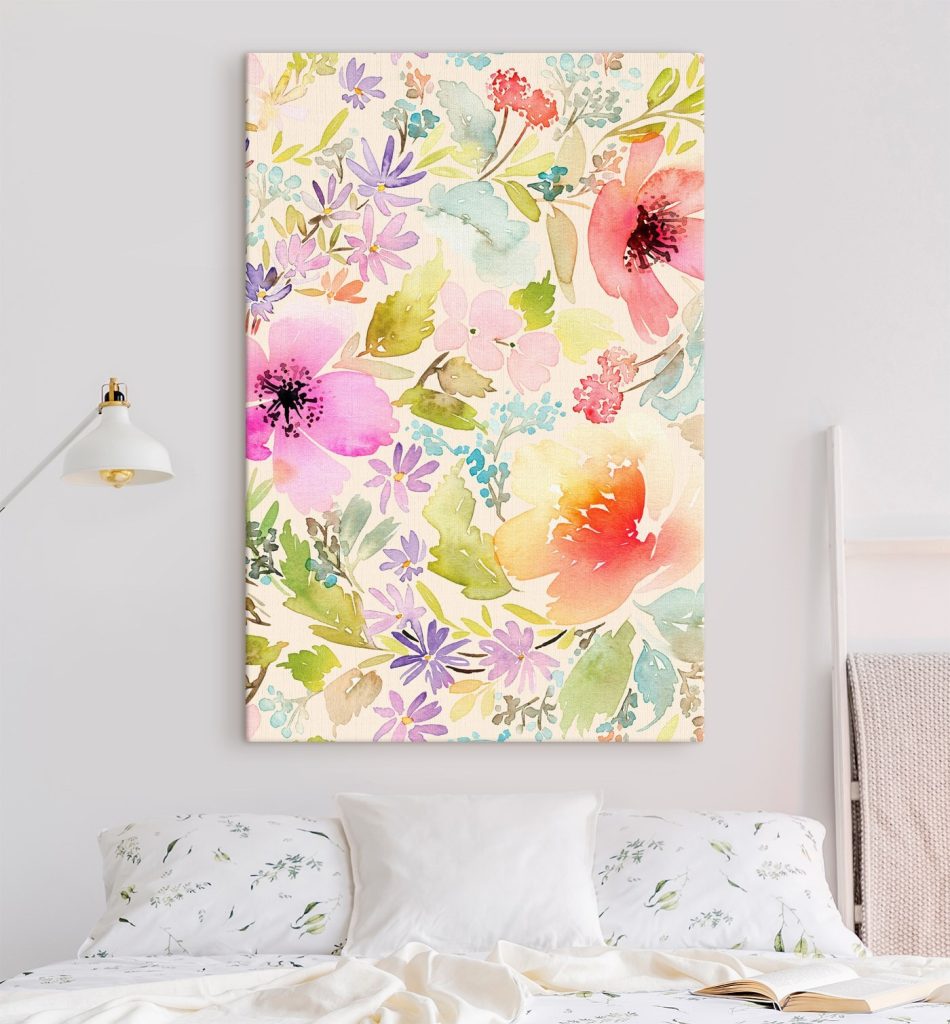 Watercolor painting of flowers