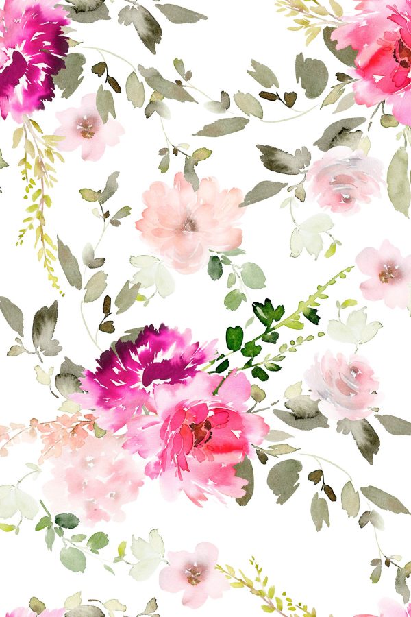 Watercolor painting of flowers