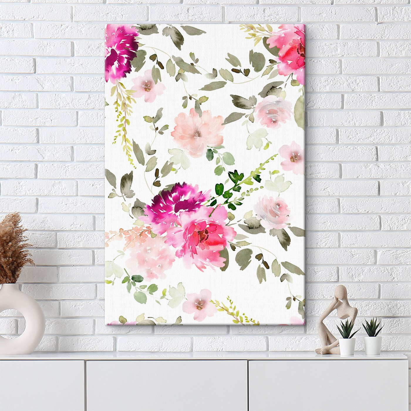 Watercolor painting of flowers