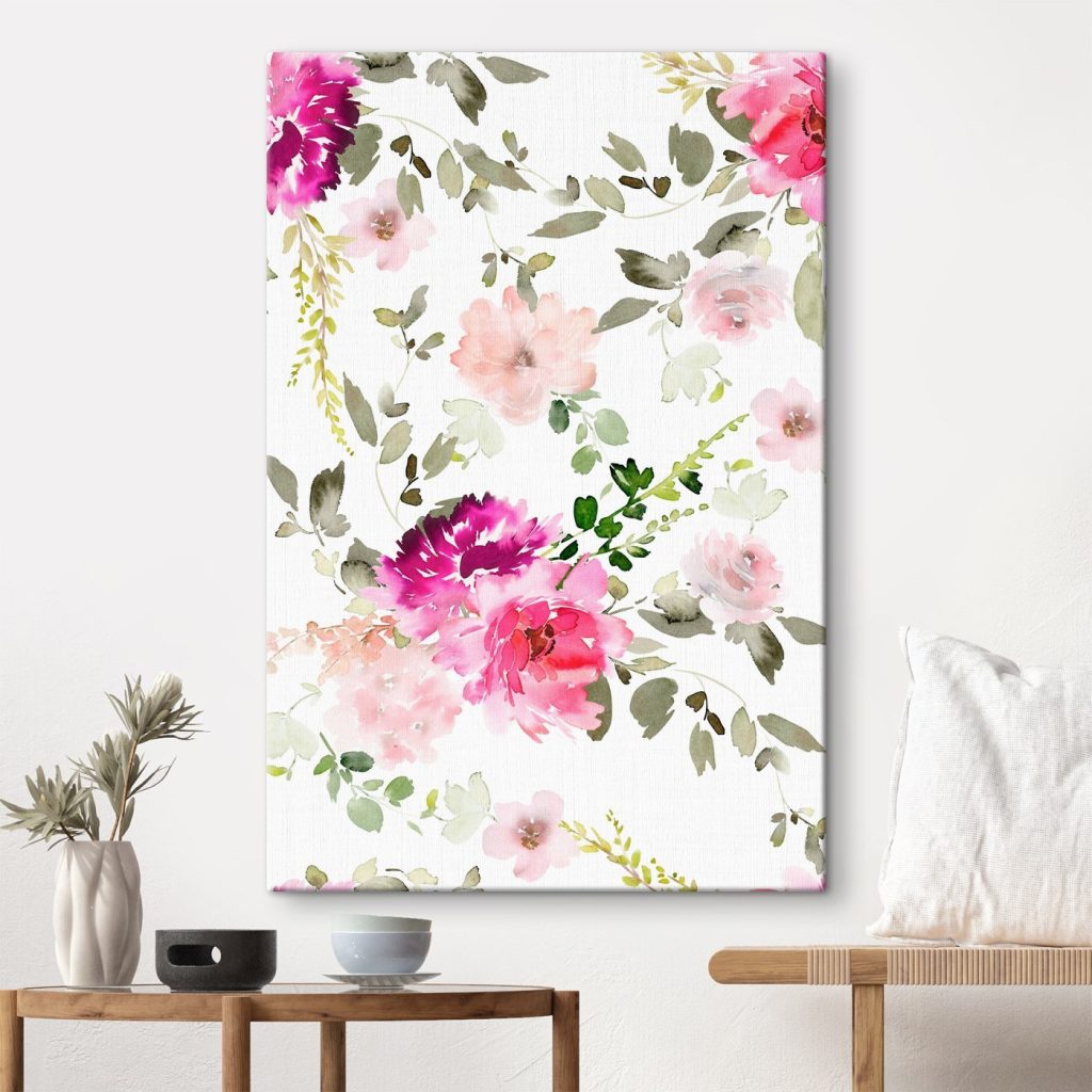 Watercolor painting of flowers