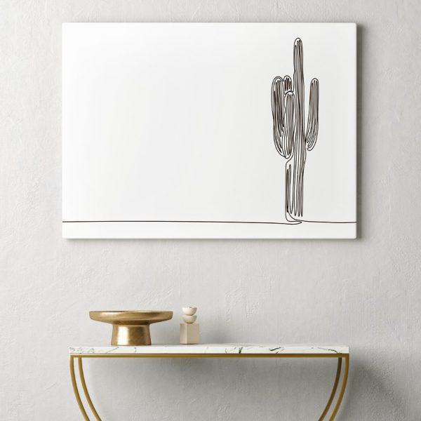 Quadri Quadri Cactus disegnato con un unico tratto (COD: s36265)