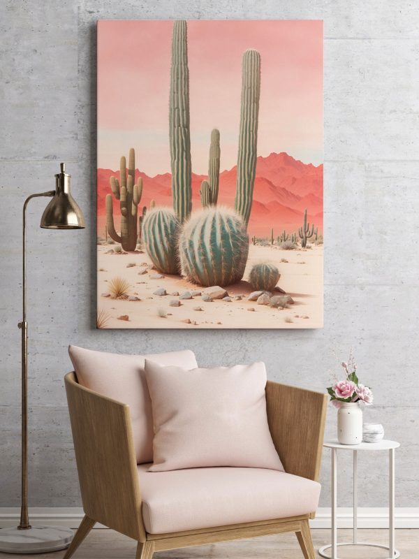 Quadri Quadri Gruppo di cactus nel deserto (COD: s36276)