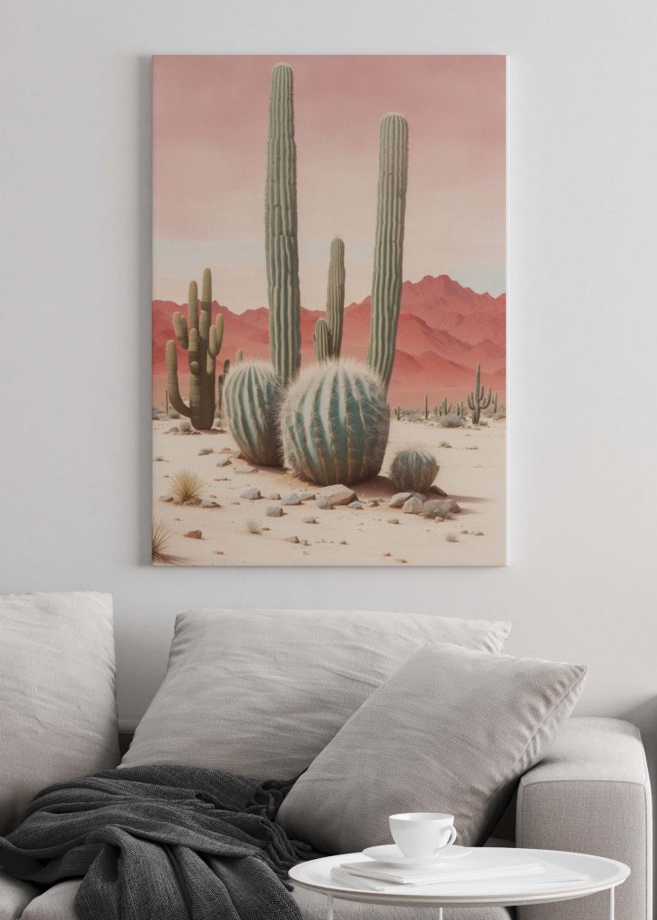 Group of cacti in a desert Group of cacti in a desert