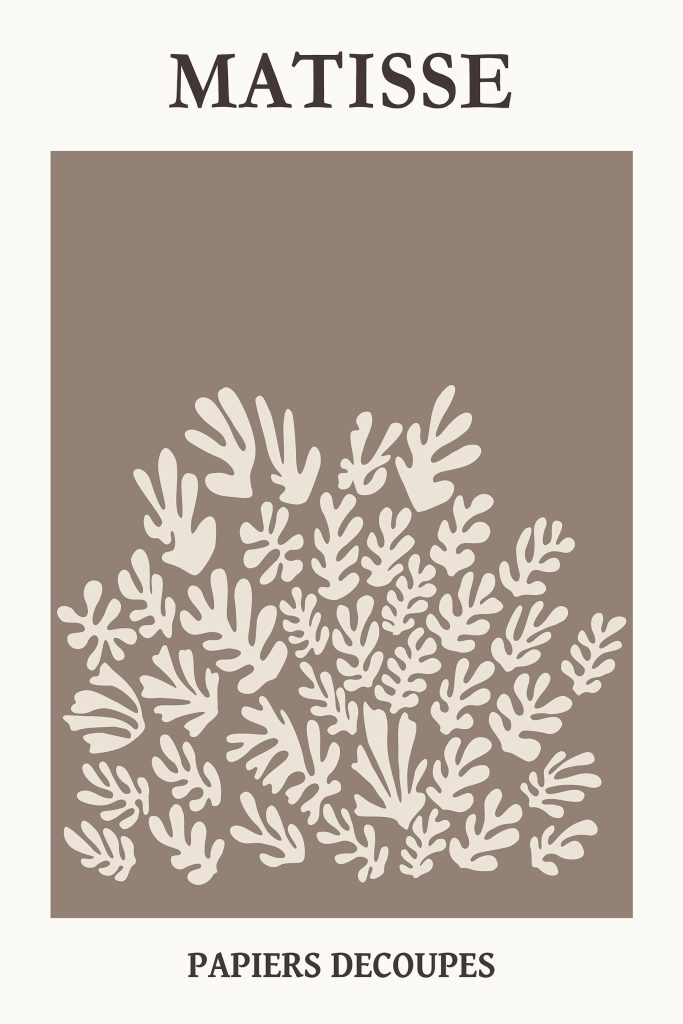 White and brown background with leaves White and brown background with leaves