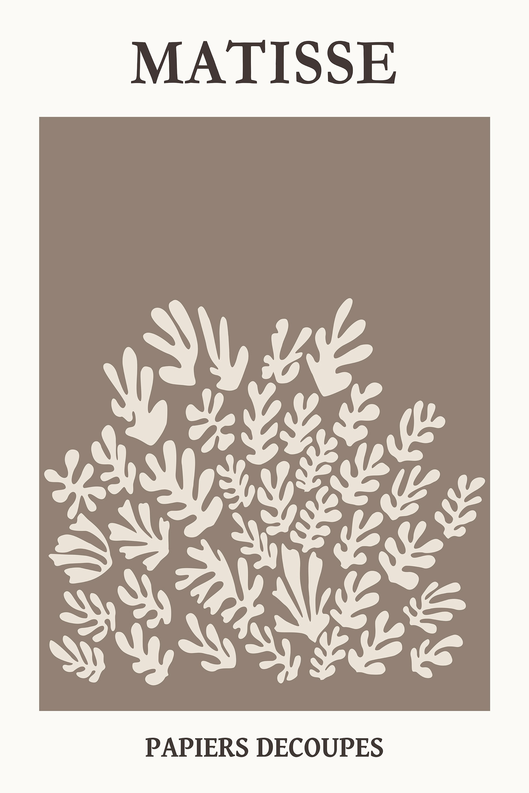 White and brown background with leaves White and brown background with leaves