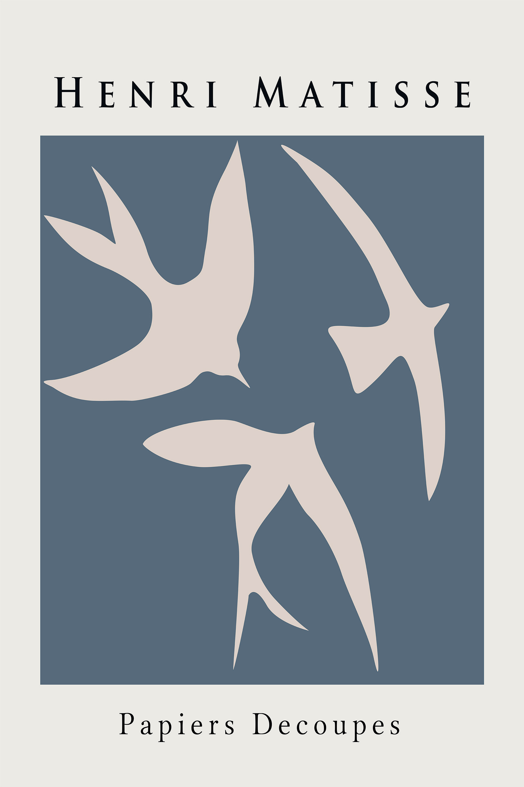 Group of birds on a blue background Group of birds on a blue background